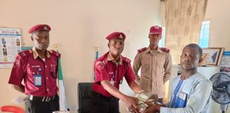 INTEGRITY IN ACTION: FRSC ZARIA OPERATIVES RECOVER ₦3.7 MILLION FROM CRASH SCENE, HAND OVER CASH TO VICTIMS